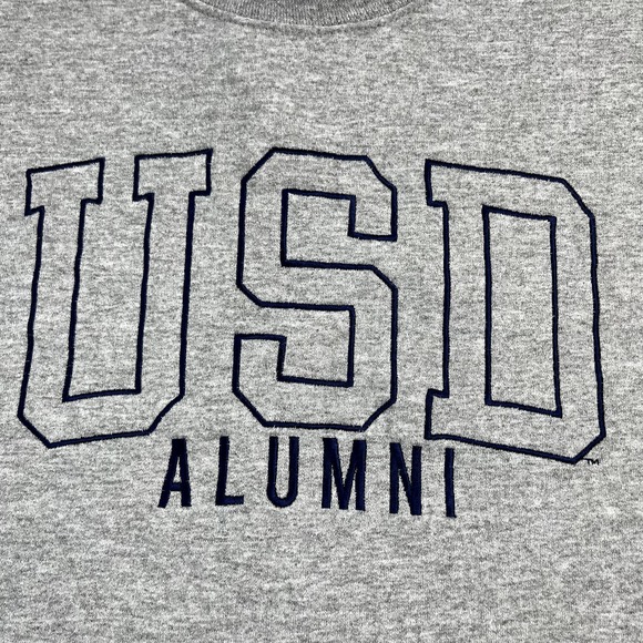 University Of San Diego Sweatshirt Adult Medium Gray USD College Toreros Alumni - Picture 3 of 10